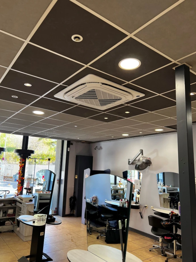 Installation de clmatisation salon de coiffure